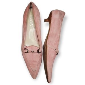 FRANCO SARTO PINK KITTEN HEEL PUMPS